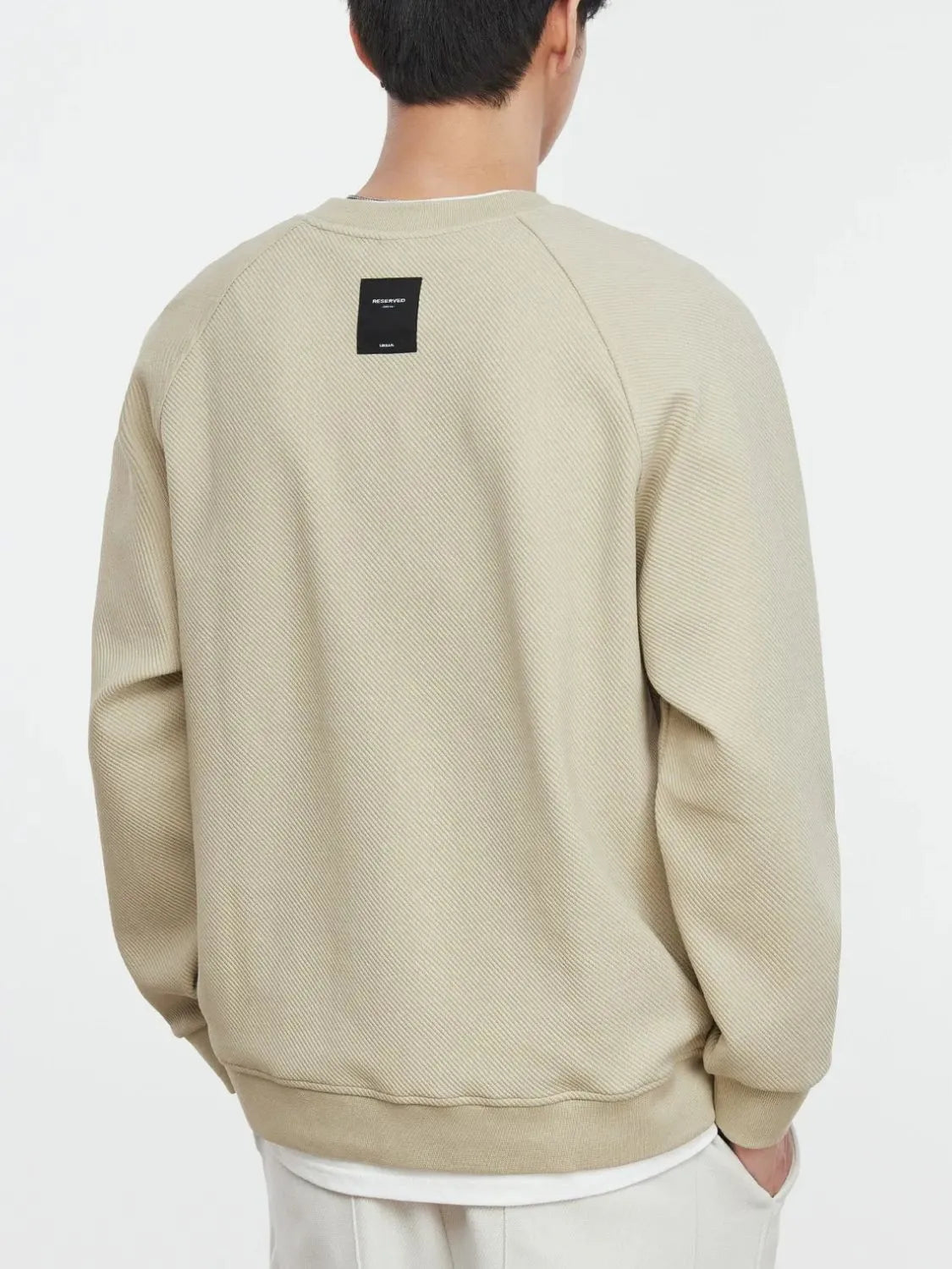 Men's Plus Size Contrast Crew Neck Sweatshirt - Farnelli