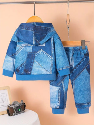 Children's Bear Hoodie and Pants Set - Farnelli