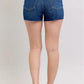 Judy Blue Full Size High Waist Criss-Cross Waistband Denim Shorts Plus Size - Farnelli