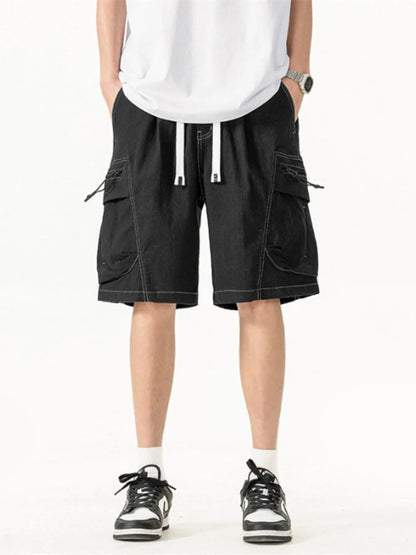 Men's Plus Size Drawstring Cargo Shorts - Farnelli