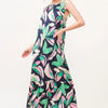 And The Why Botanical Printed Halterneck Tiered Maxi Dress - NAVY