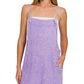 Zenana Washed Linen Knot Strap Rompers - Farnelli