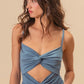 BiBi Rayon Span Jersey Knit Double Twist Front Cami Top - Farnelli