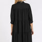 Mittoshop Button Detail Collared Neck Tiered Shirt Dress - Farnelli