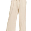 Zenana Linen Drawstring Pants - OATMEAL
