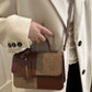Color Block Flap Crossbody Bag with Top Handle - Farnelli