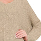 Zenana Dolman Sleeve V-Neck Sweater - Farnelli