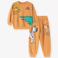 Children's Animal Round Neck Sweatshirt and Pants Set - Farnelli