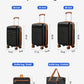 HouseOfZazla 5-piece polypropylene hardside luggage set with spinner wheels in assorted sizes