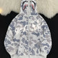 Men's Camo Print Zip-Up Hoodie - Farnelli