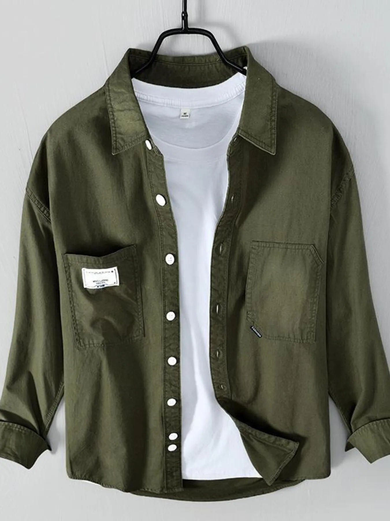 Men's Plus Size Button Up Long Sleeve Shirt - Farnelli