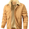 Men's Warm Sherpa Lined Jacket - Khaki