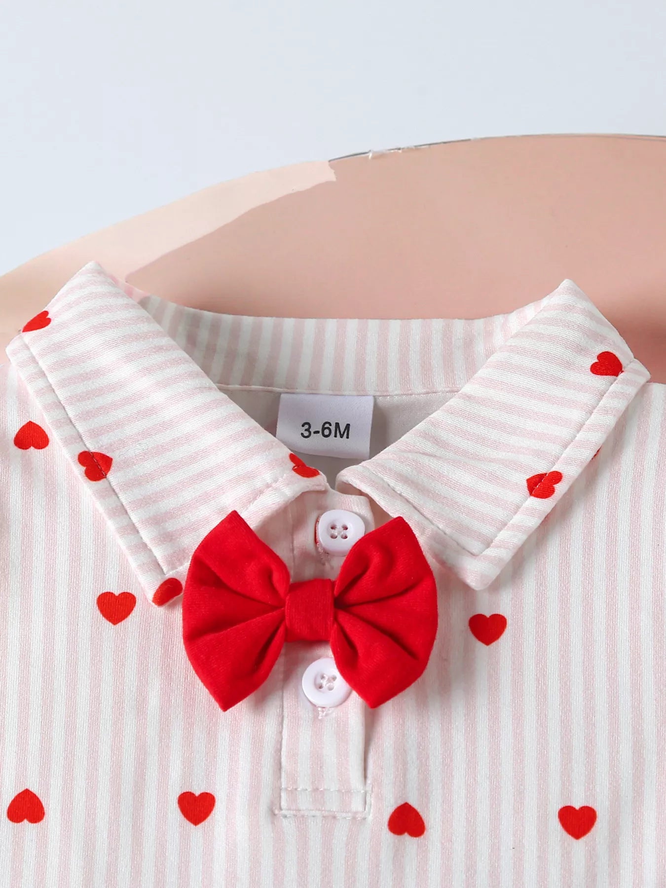 Children's Heart Print Bodysuit & Suspender Pants Set - Farnelli