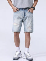 Men's Distressed Denim Shorts - Farnelli