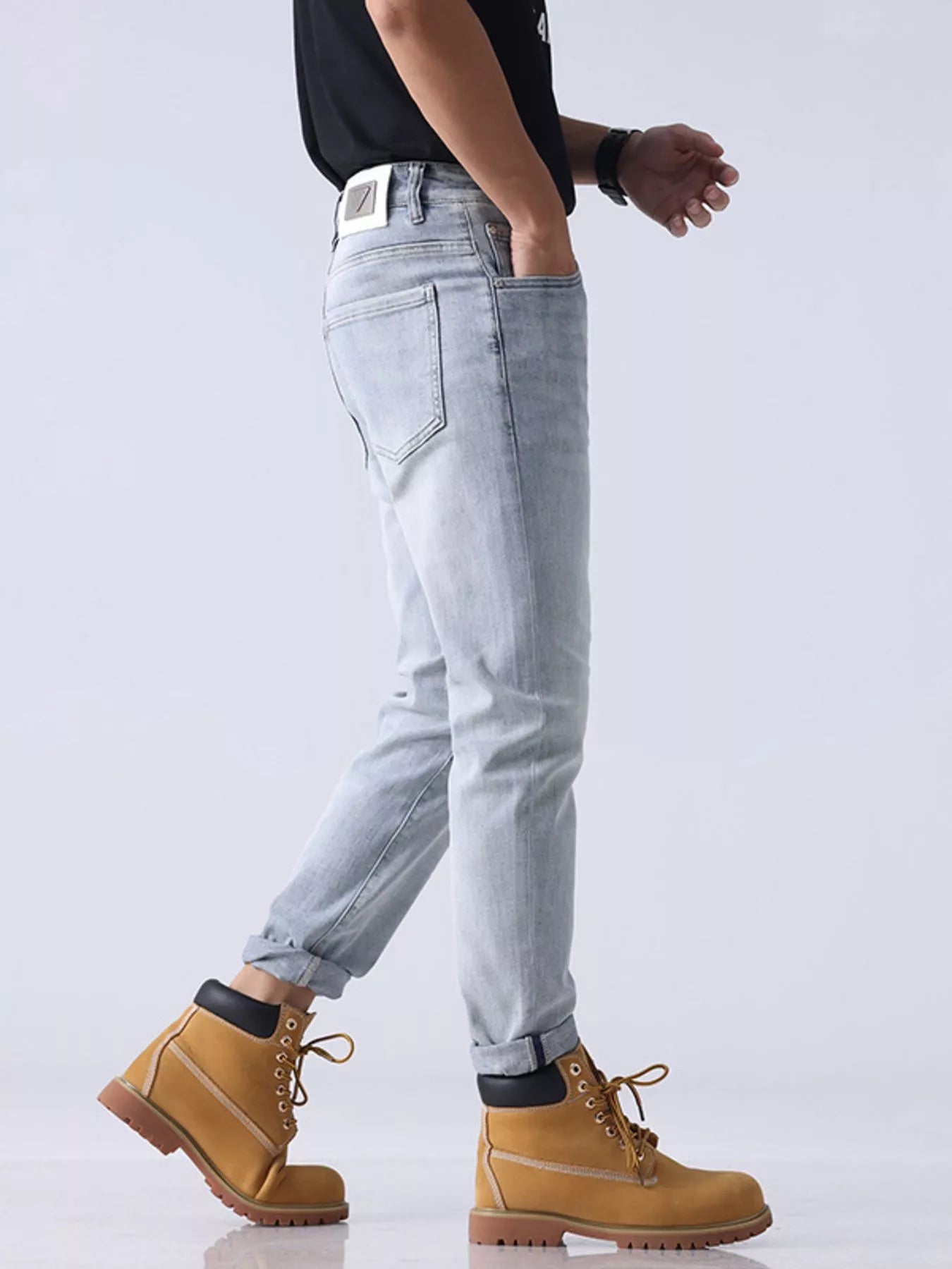 Men's Washed Slim Fit Jeans - Farnelli