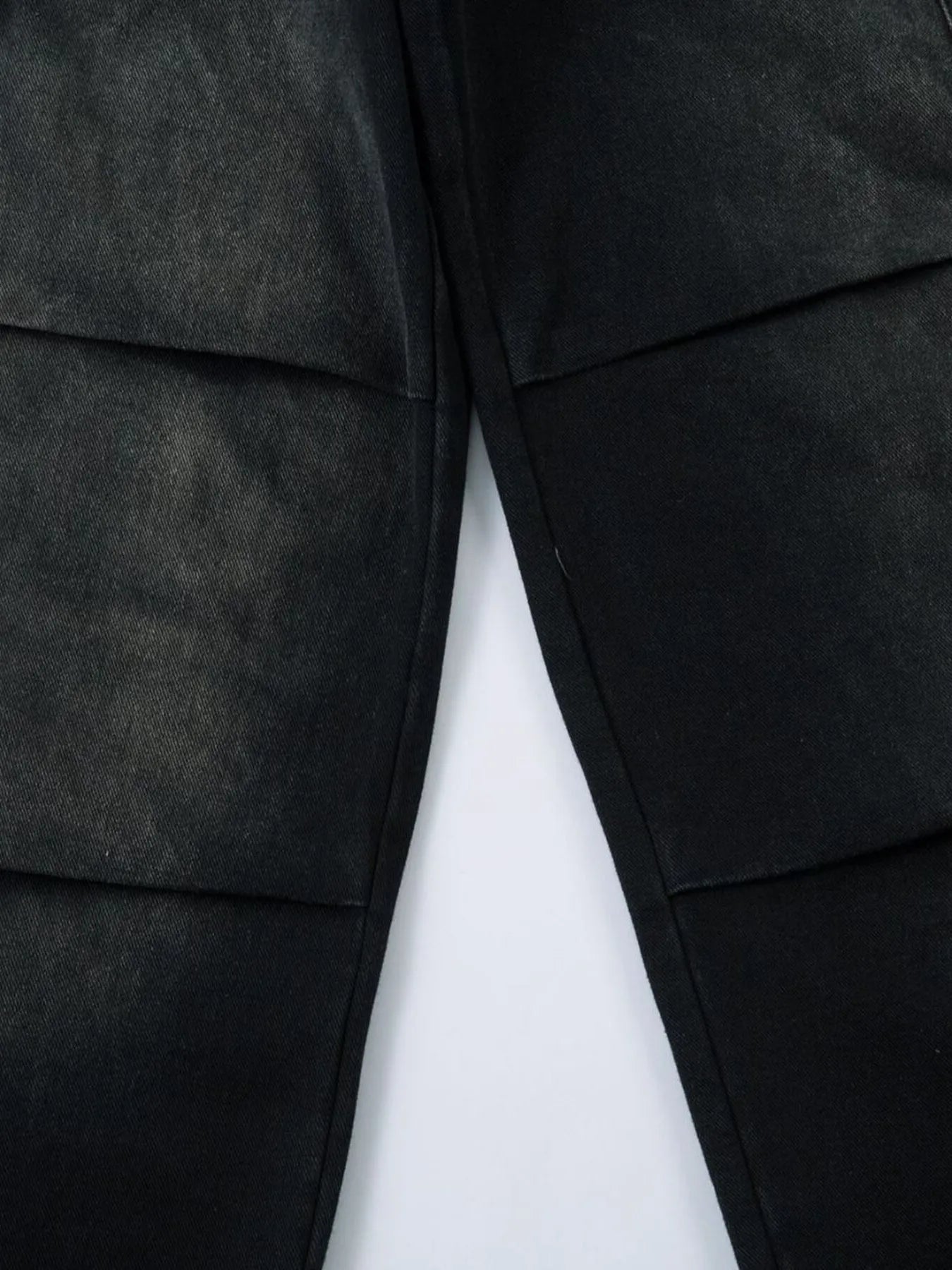 Men's Cargo Wide-Leg Jeans with Drawstring - Farnelli