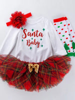 Children's Christmas Santa Baby 4 Piece Outfit Set - Farnelli