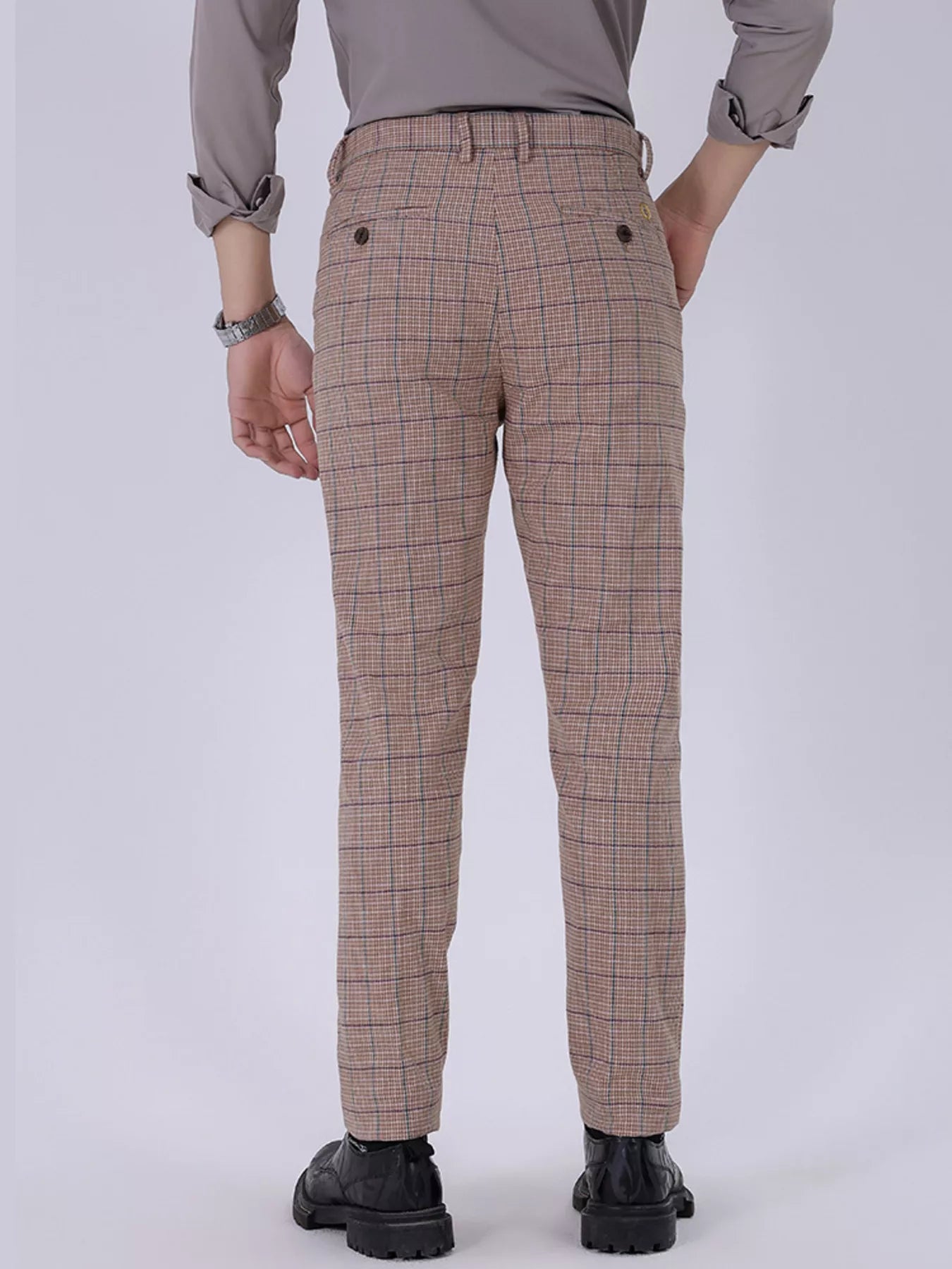Men's Slim Fit Plaid Pants - Farnelli