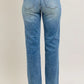 Judy Blue Full Size High Waist Vintage Wash Front Seam & Slit Straight Plus Size - Farnelli