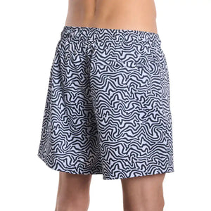 Capelle Miami Deco Maze surf and storm hybrid swim trunks with printed design and compression lining, perfect for beach and resort wear.