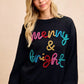 BiBi Tinsel Lettering Christmas Sweater - Farnelli