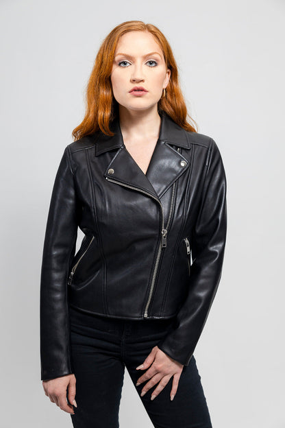Demi Women's Faux Leather Moto Jacket