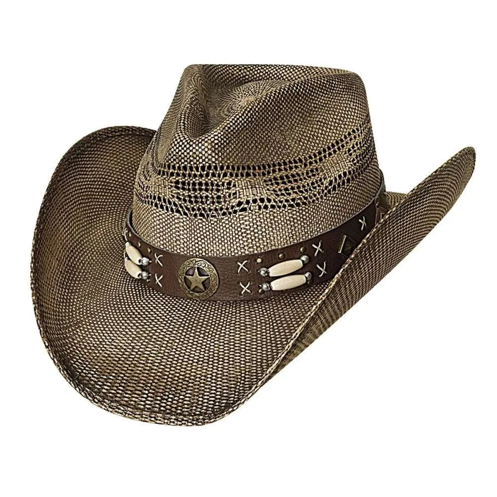 HatCountry Bullhide Desperado straw cowboy hat with a classic western crown and brim
