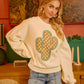BiBi Cactus Embroidered Fleece Sweatshirt - Farnelli