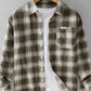 Men's Plus Size Plaid Button Up Long Sleeve Shirt - Farnelli