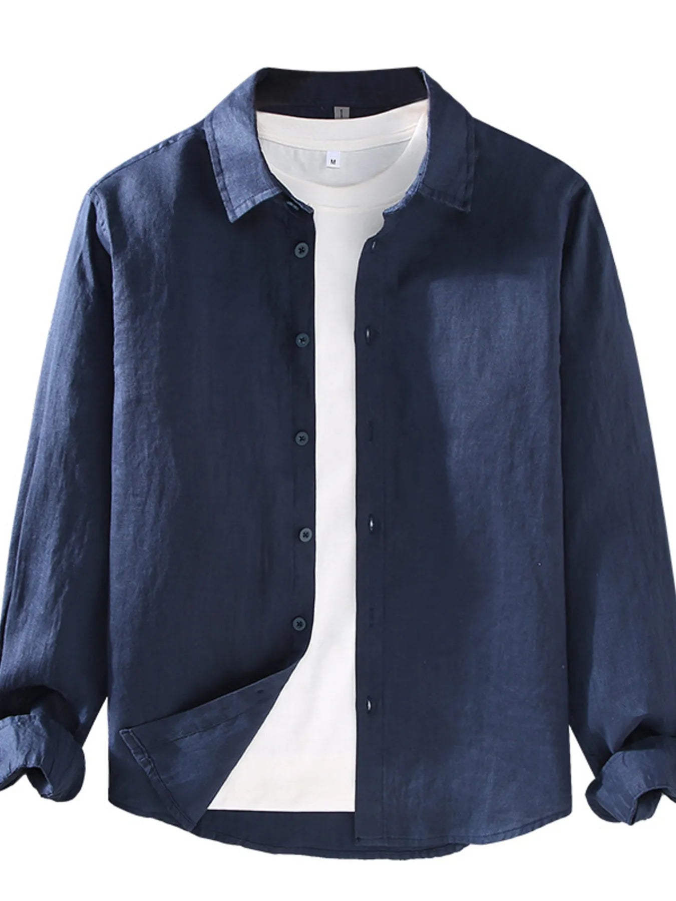 Men's Plus Size Button Up Long Sleeve Shirt - Farnelli