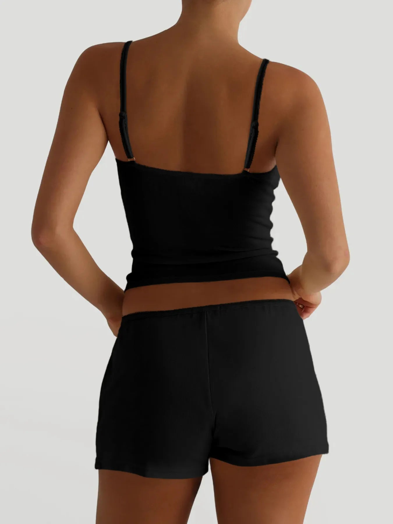 V-Neck Cami and Shorts Set - Farnelli