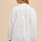 Annie Wear Openwork Button Down Drop Shoulder Shirt - Farnelli