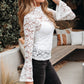 Alani Lace Crochet Bell Sleeve Blouse - Farnelli