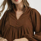 Umgee Corduroy Tiered Babydoll Dress - Farnelli