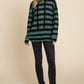 BOMBOM Drawstring Striped Dropped Shoulder Hoodie - Farnelli