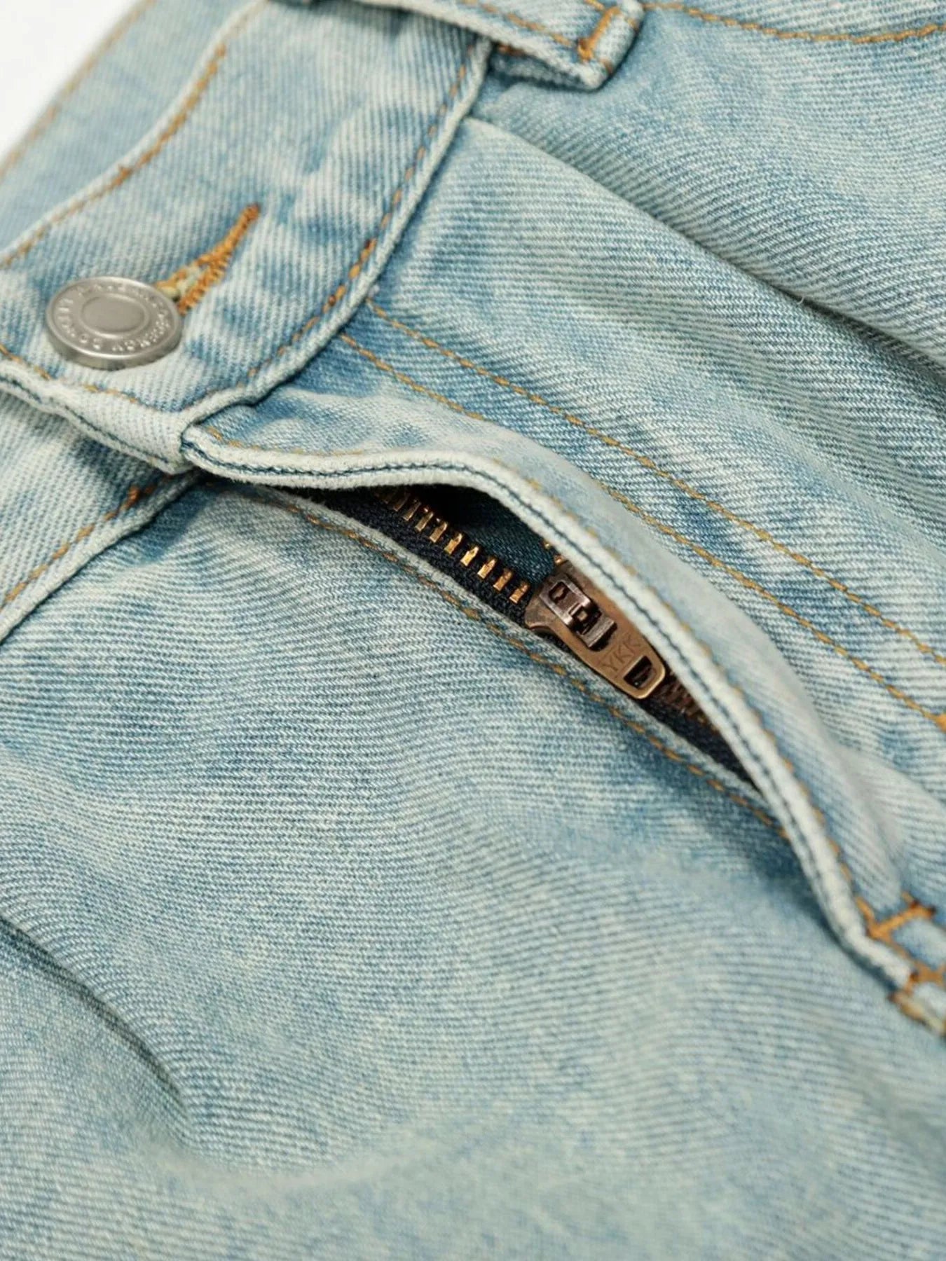 Men's Washed Wide Leg Jeans - Farnelli