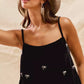 SO ME Holiday Velvet Ribbon Rhinestone Christmas Top - Farnelli