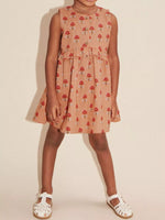 Children's Floral Print Sleeveless Ruffle Dress - Farnelli