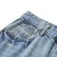 Men's Washed Wide Leg Denim Shorts - Farnelli