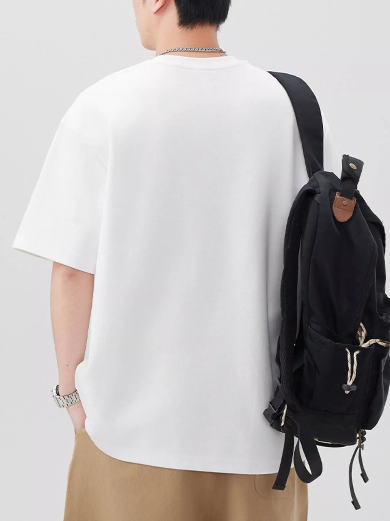 Men's Plus Size Round Neck Short Sleeve T-Shirt - Farnelli