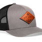 Diamond Mountain and Trees Trucker Hat  |  Leather Outdoors Snapback