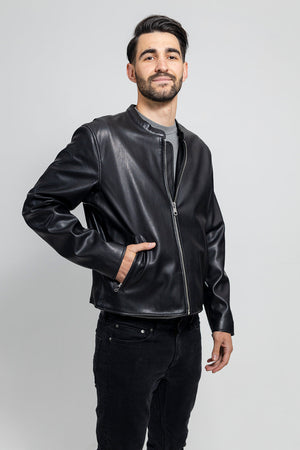 Dillon Men's Faux Leather Scooter Jacket