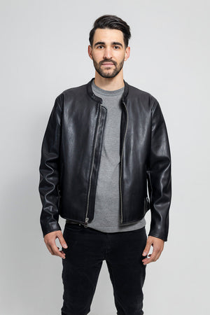 Dillon Men's Faux Leather Scooter Jacket