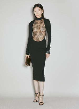 Dolce & Gabbana Women Chantilly Lace Insert Jersey Dress