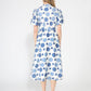 Gracia Fashion Women's Dot print puff sleeve elastic back midi dress