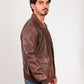 Whet Blu NYC Duke men's leather bomber jacket side view