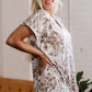 Karter Floral V Neck Short Sleeve Loose Fit Blouse - Farnelli