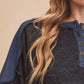 Aemi + Co Side Slit Button Detail Contrast Shoulder Sweatshirt - Farnelli