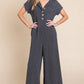 BOMBOM Rib Knit Jumpsuit with Button Detail - Farnelli