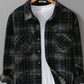 Men's Plus Size Plaid Button Up Long Sleeve Shirt - Farnelli